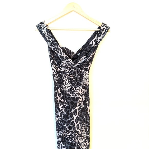 GUESS black leopard print dress - Picture 1 of 2